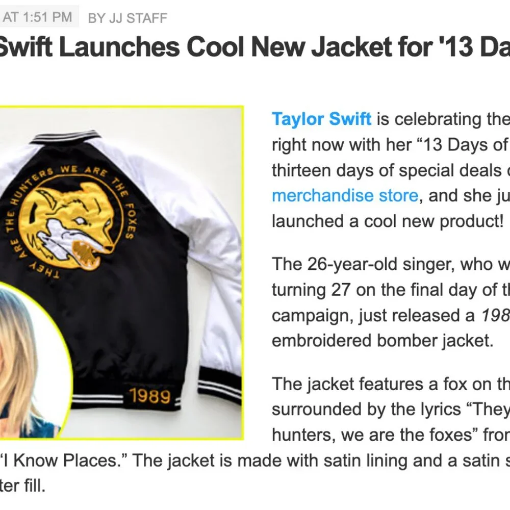 Lmtd Ed Official Taylor Swift 1989 embroidered bomber jacket "I Know Places" - Picture 15 of 15